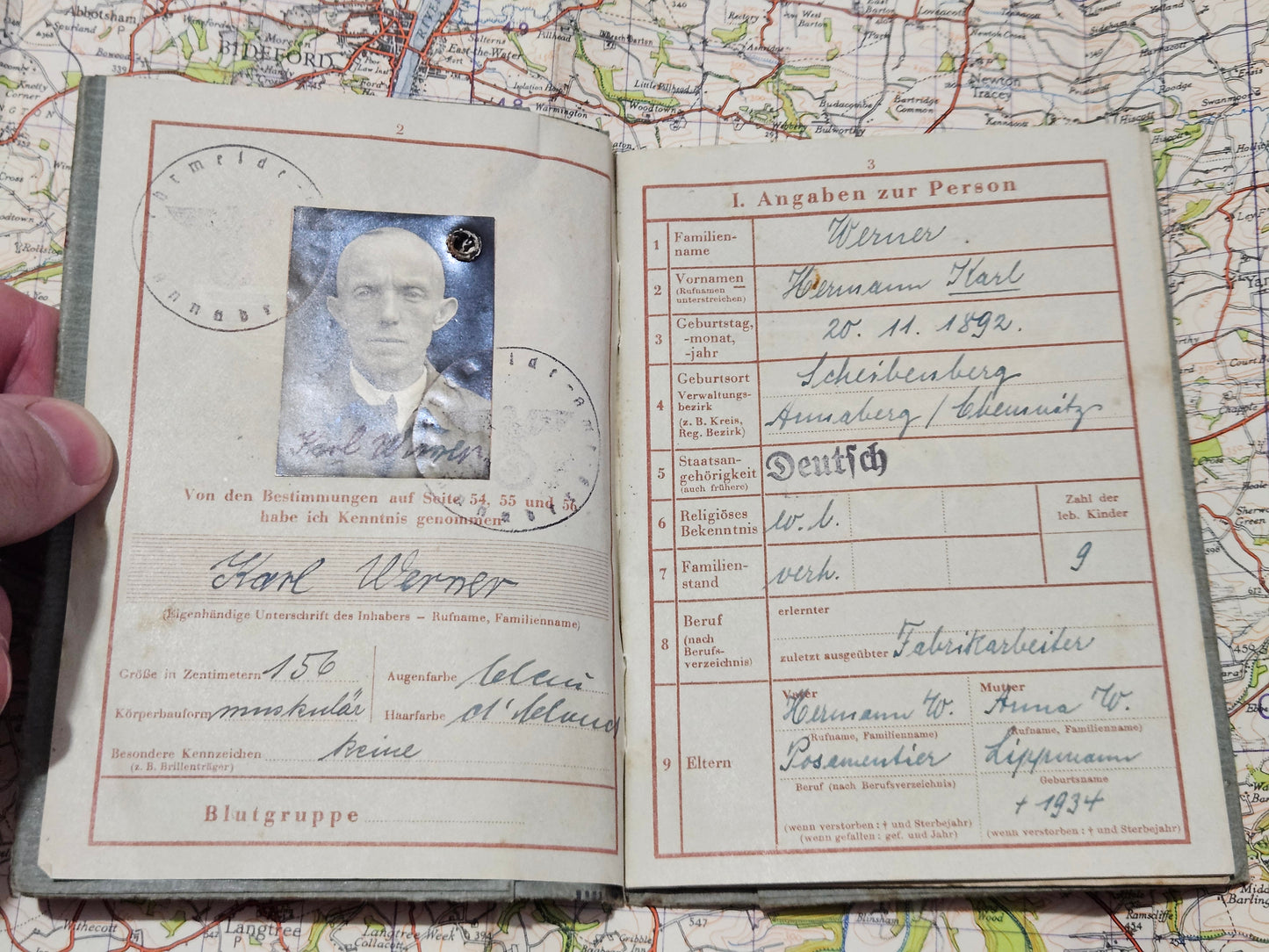 WW2 German Army (Heer) Soldier’s WEHRPASS. (Wehrpaß).