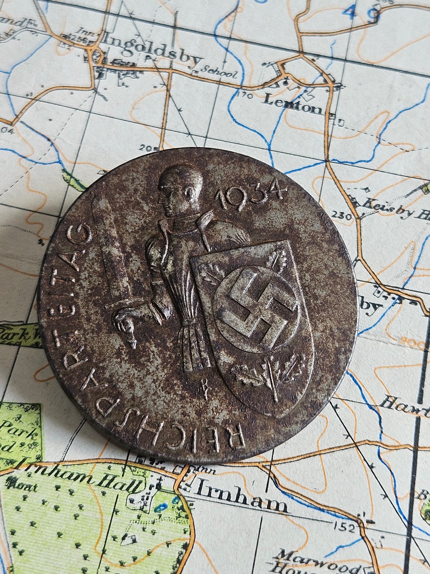 WW2 German Day Badge - 1934 Reichsparteitag