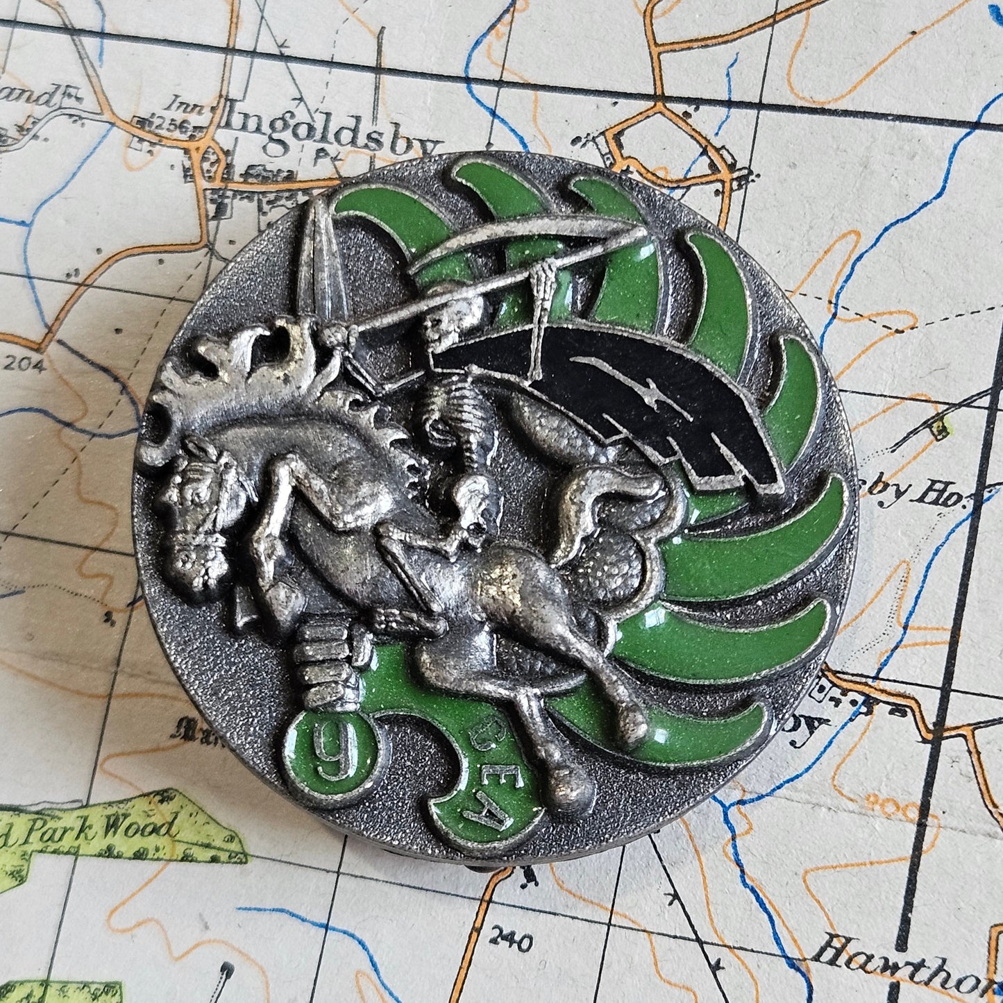 French 9th Parachute Chasseurs Regiment badge by Delsart