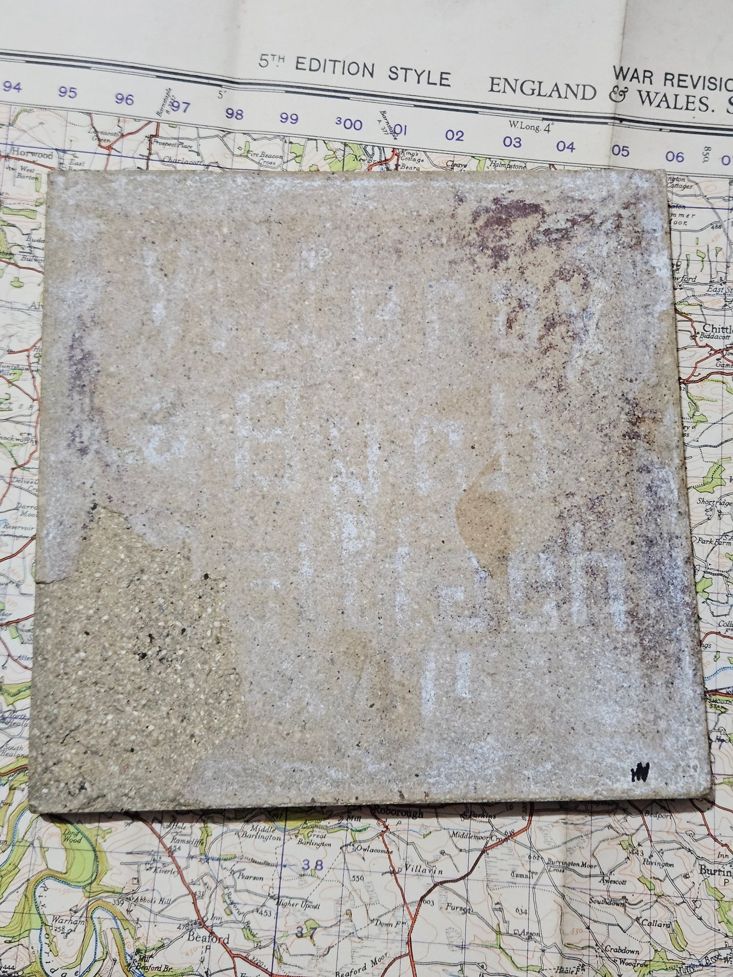 Rare German FLOOR Tile with Swastika - German maker:
Villeroy & Boch Mettlach.