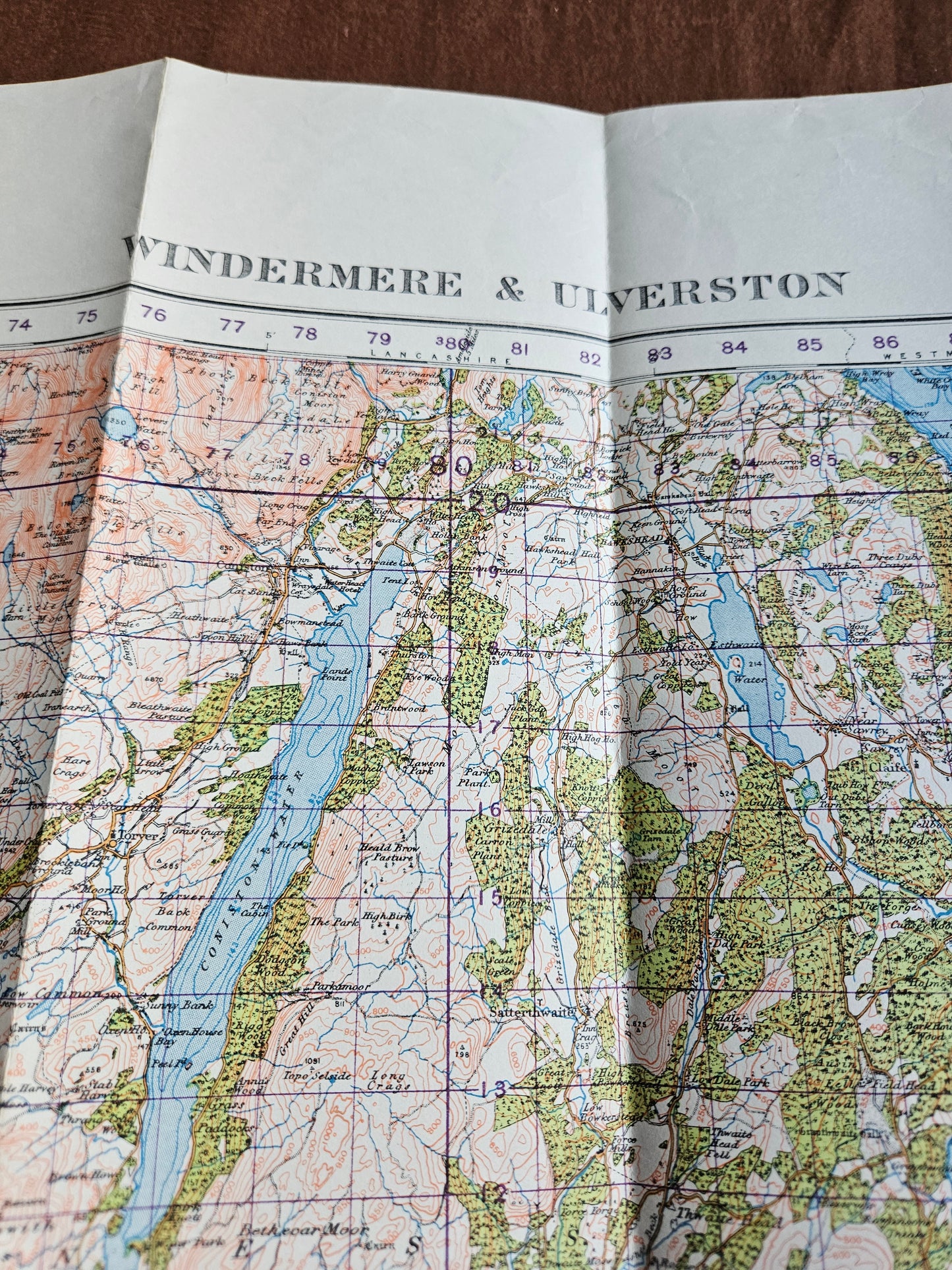 WW2 Ordnance Survey Map - Windermere & Ulverston, 1940.