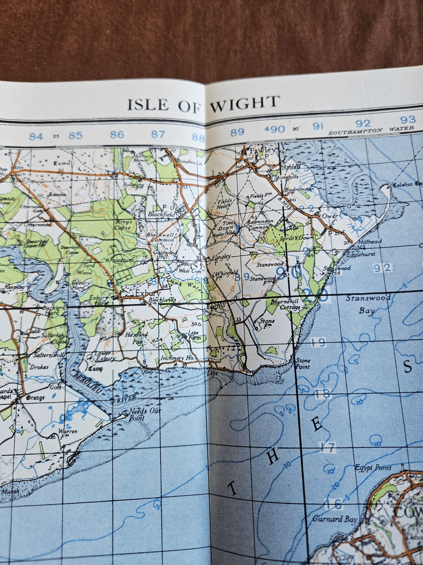 WW2 Ordnance Survey Map - Isle of Wight, 1940.