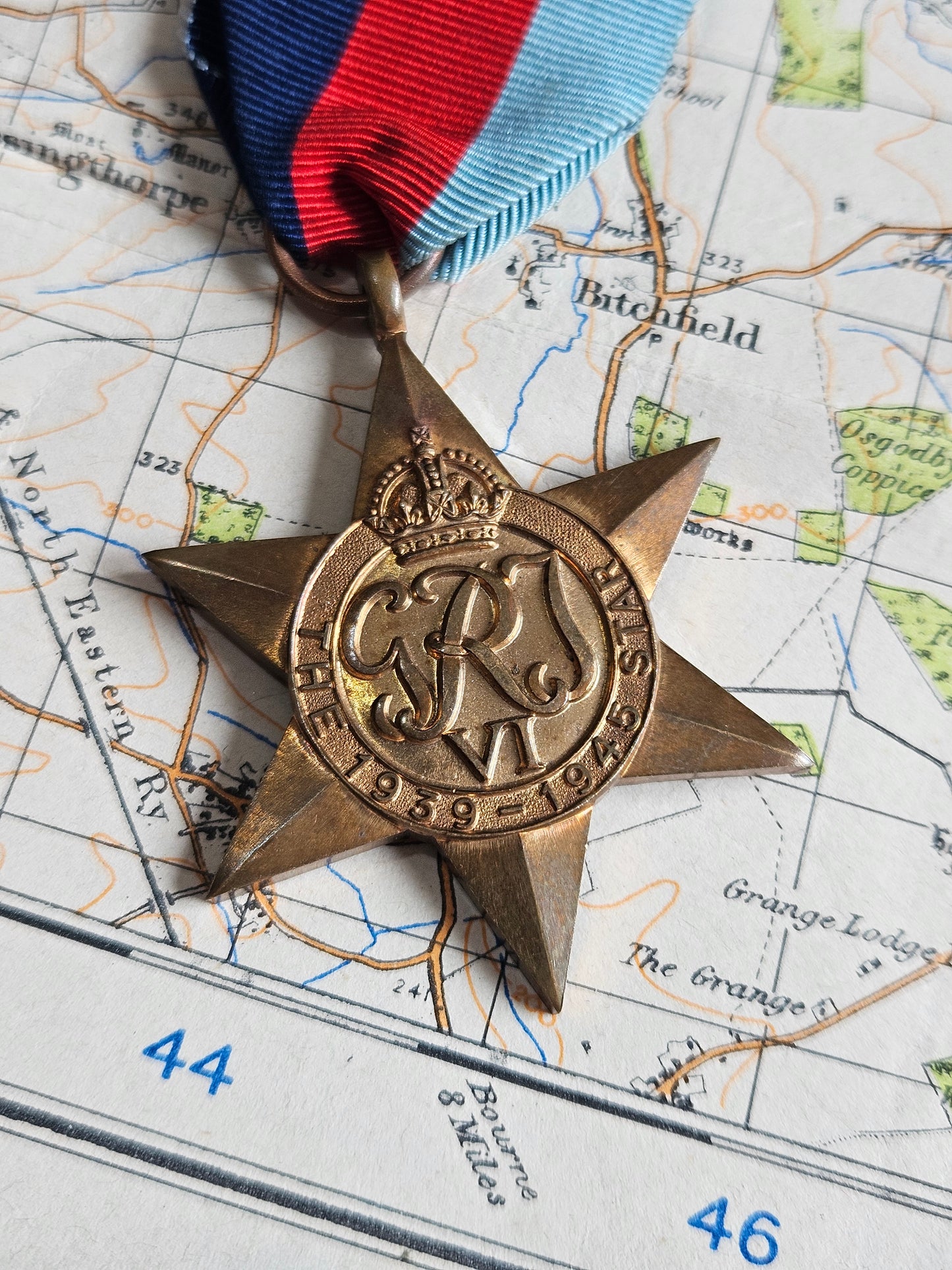Original WW2 1939-45 Star Medal with ribbon.