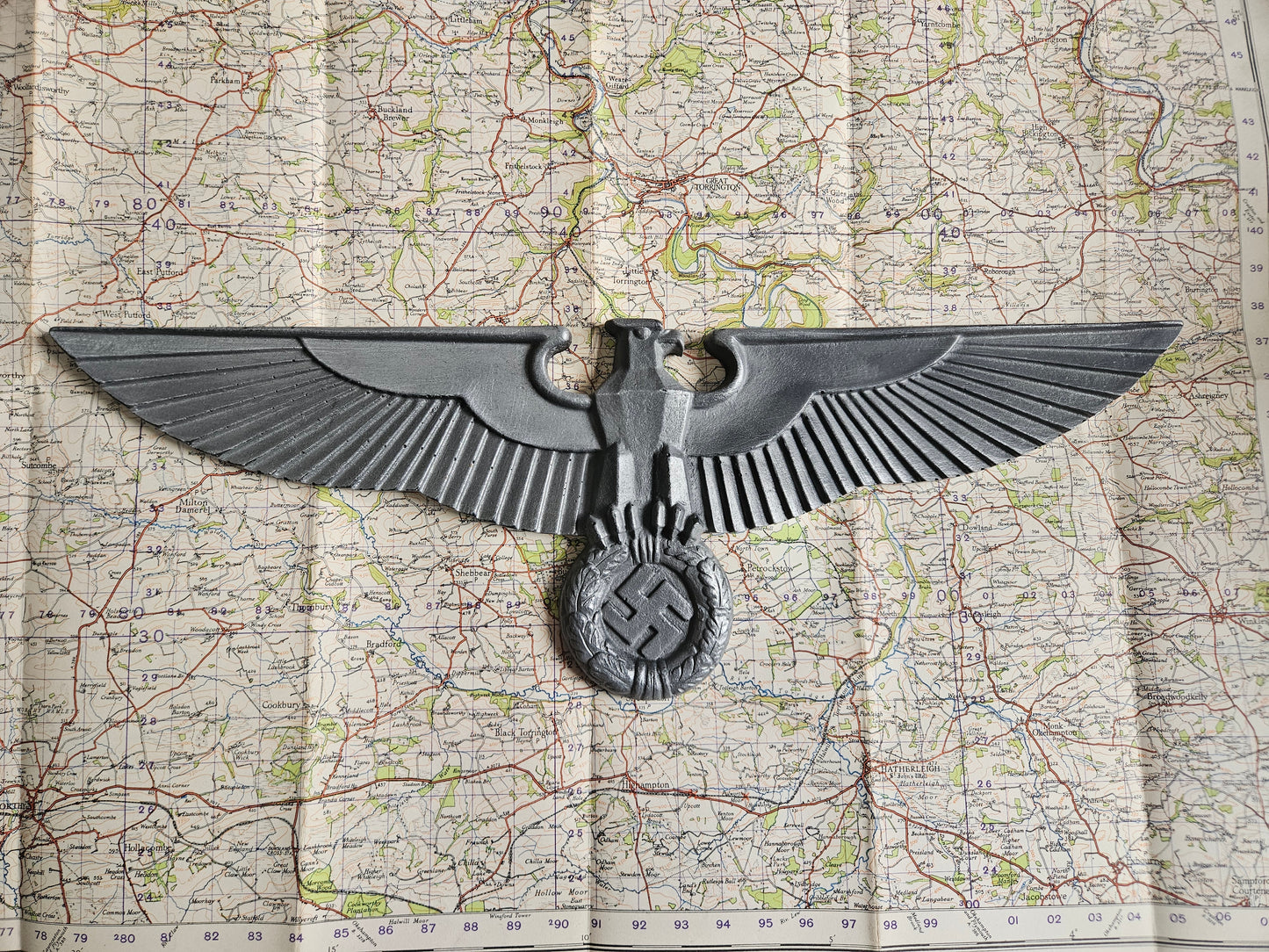 Replica WW2 German imperial eagle (Reichsadler) Wall Display Plaque.