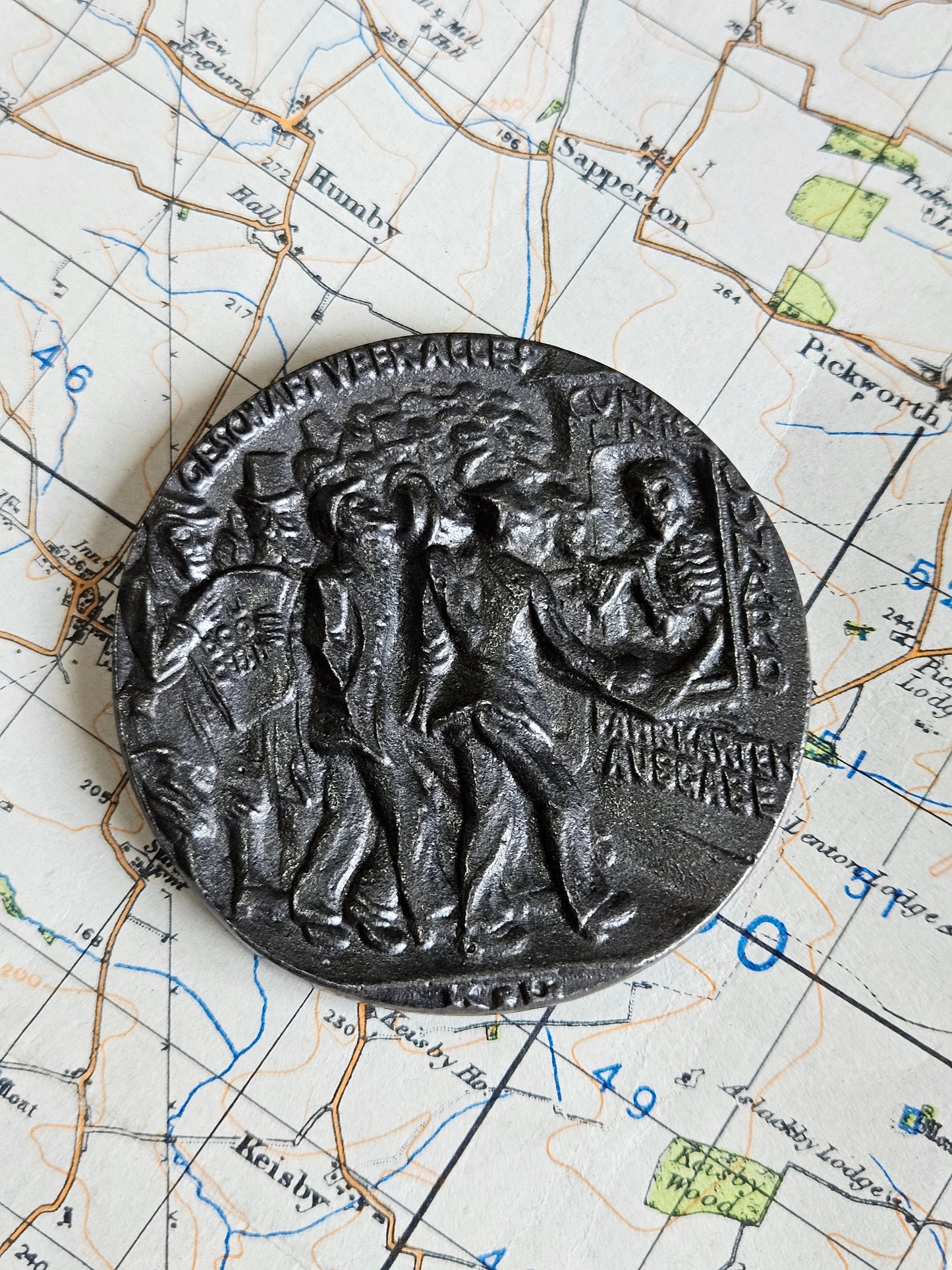 WW1 Lusitania Medal, propaganda copy.