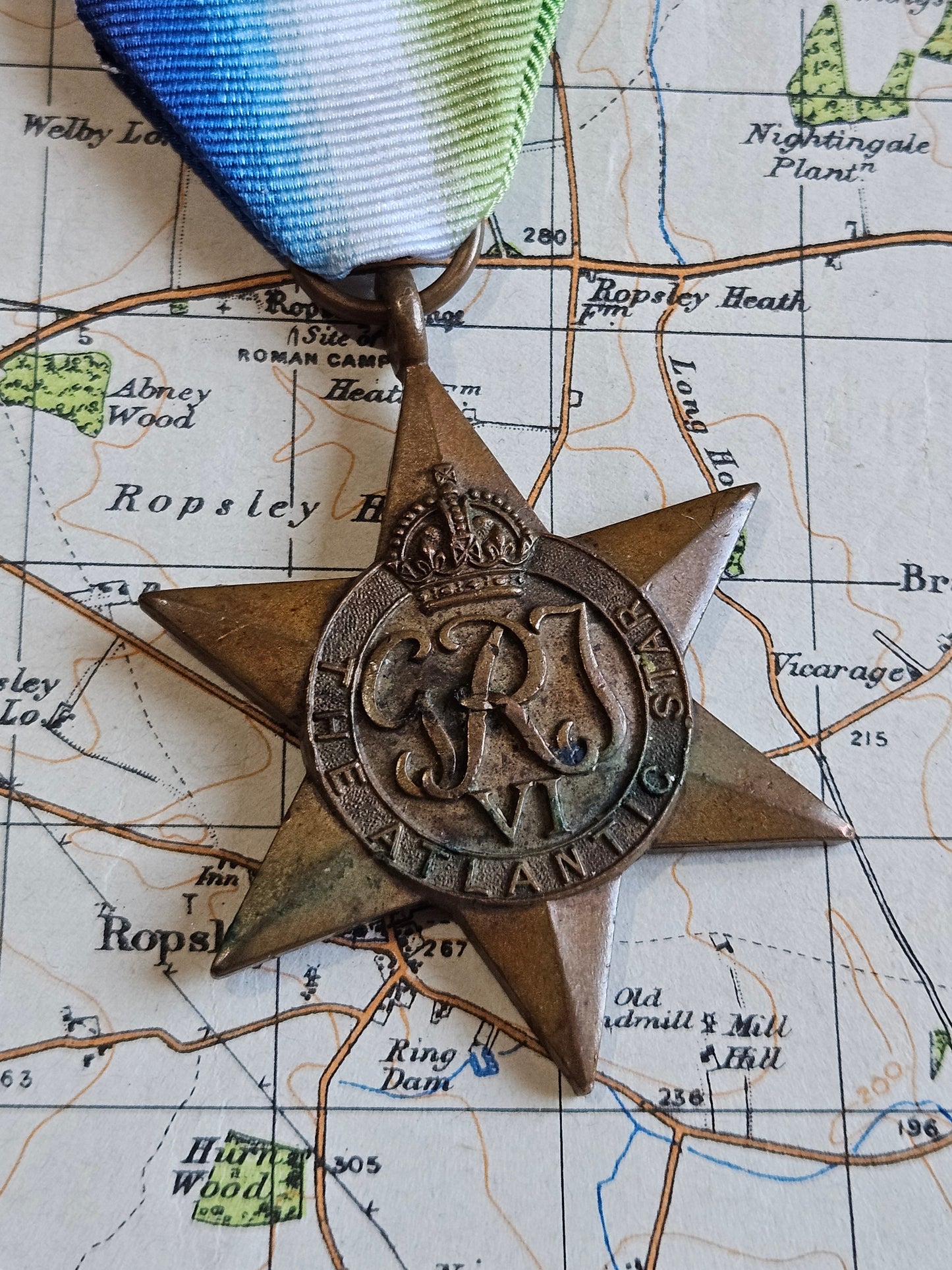 Original WW2 Atlantic Star Medal with ribbon.