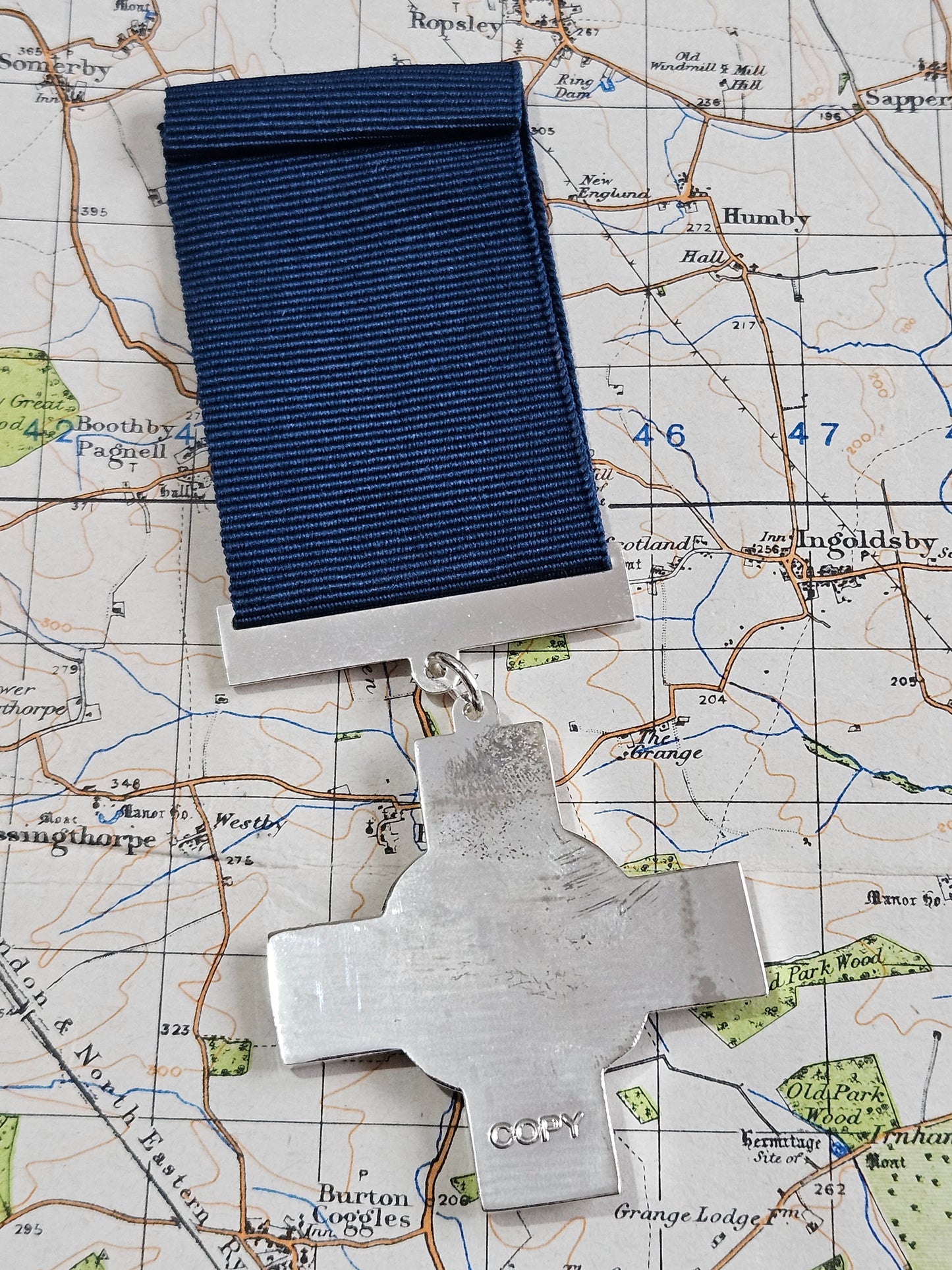 Full Size Replica George Cross Medal & Ribbon. Gallantry.