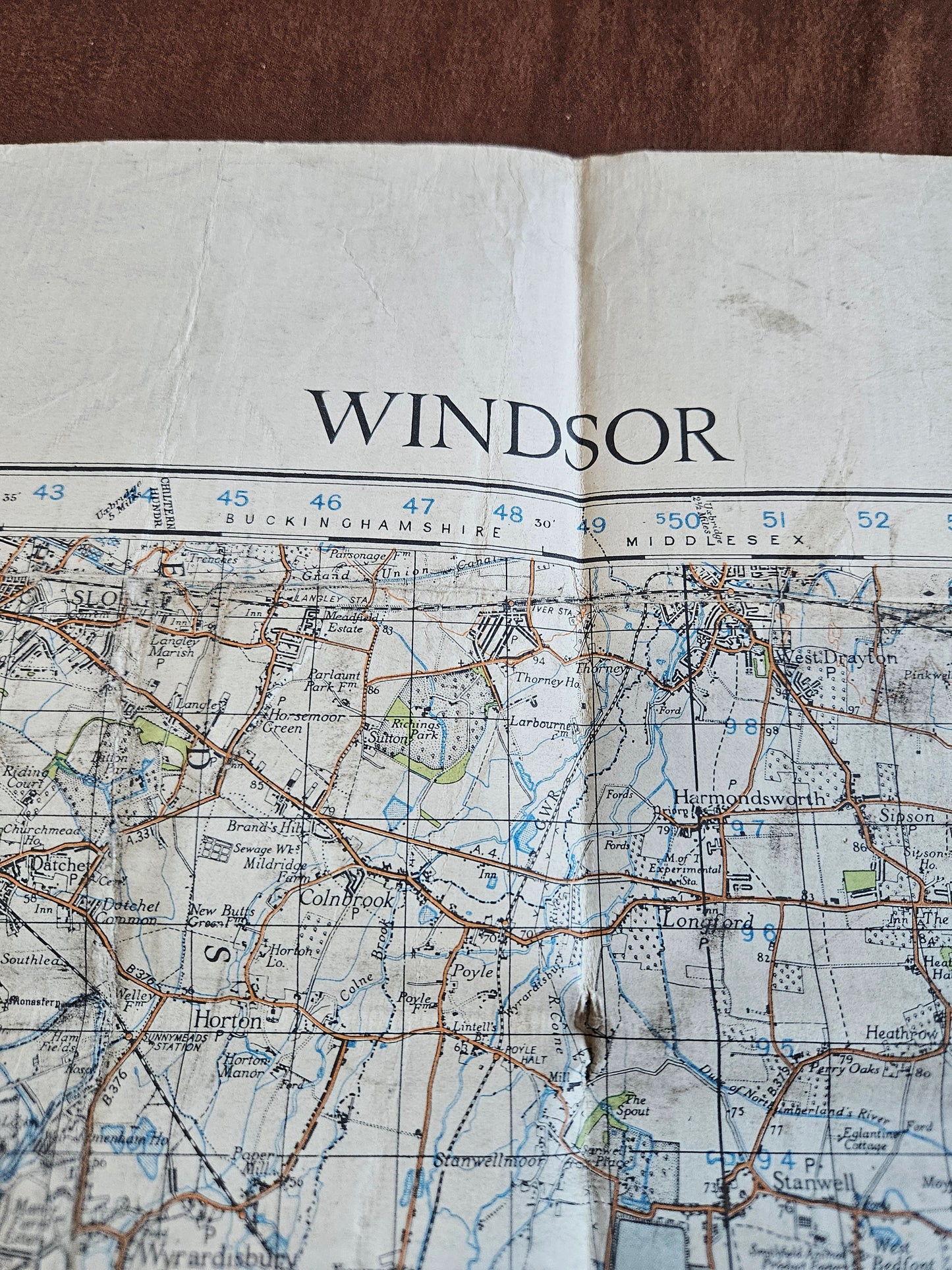 WW2 Ordnance Survey Map - Windsor, 1940.