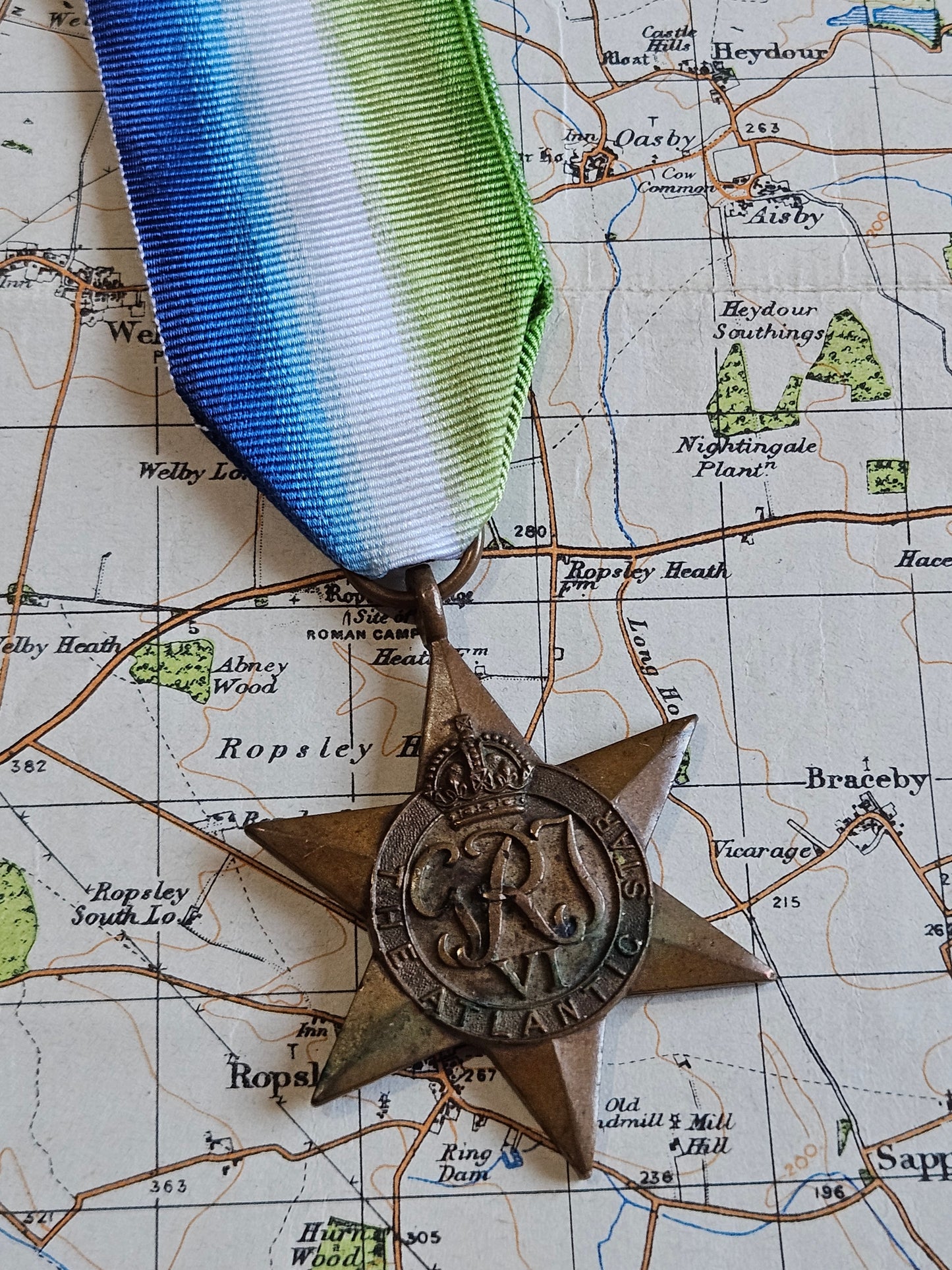 Original WW2 Atlantic Star Medal with ribbon.