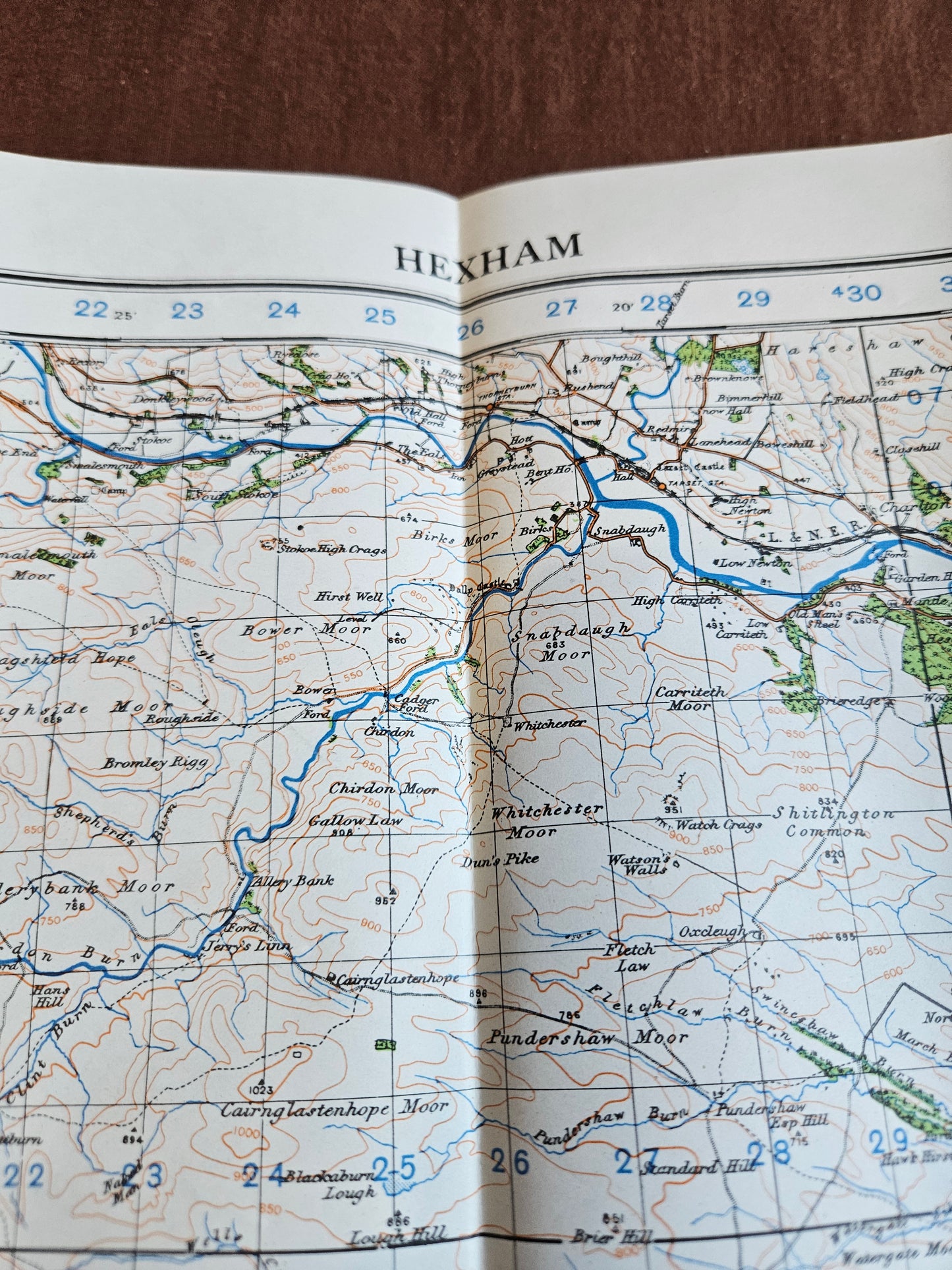 WW2 Ordnance Survey Map - Hexham, 1940.