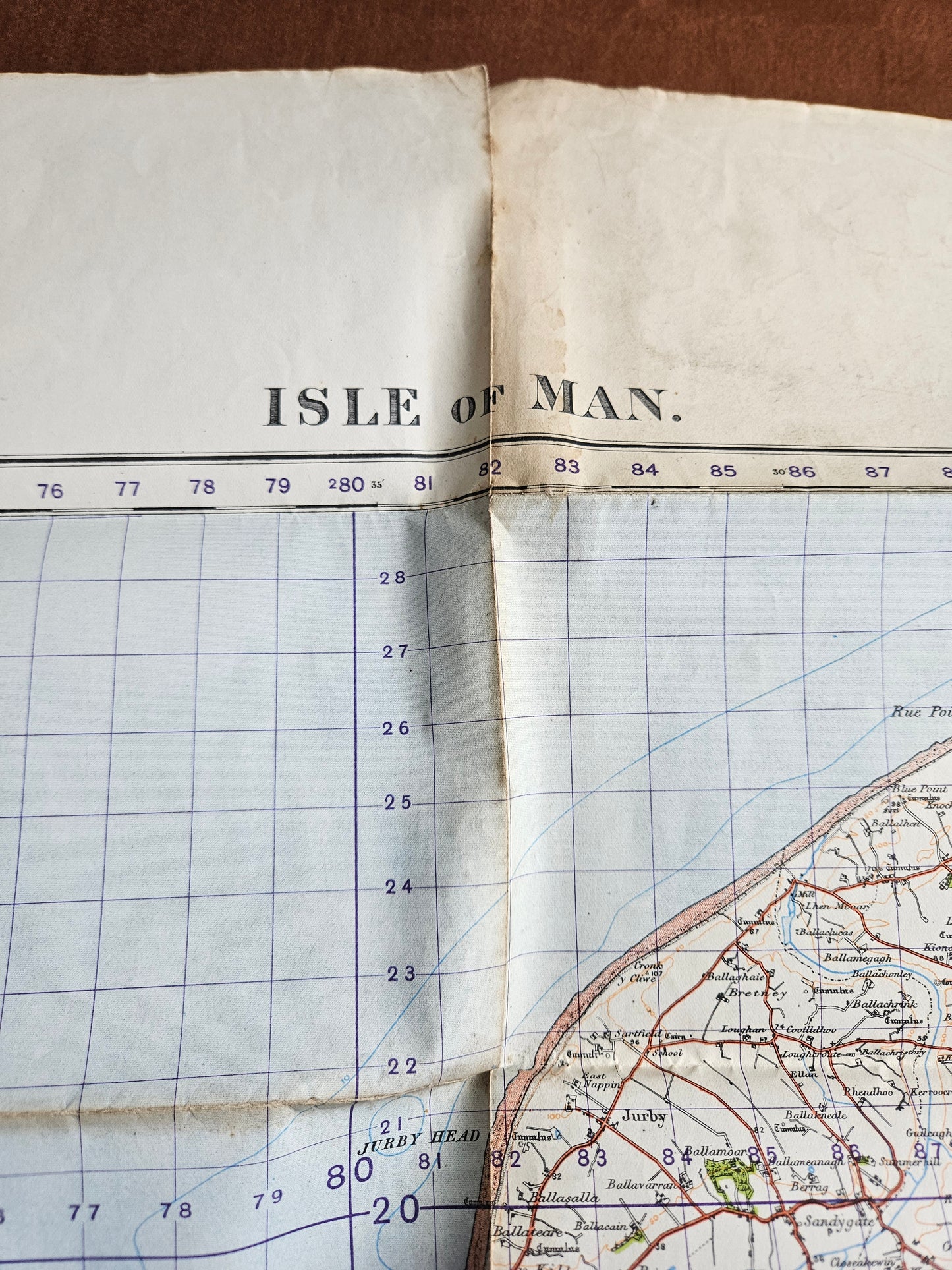 WW2 Ordnance Survey Map - Isle of Man, 1940.