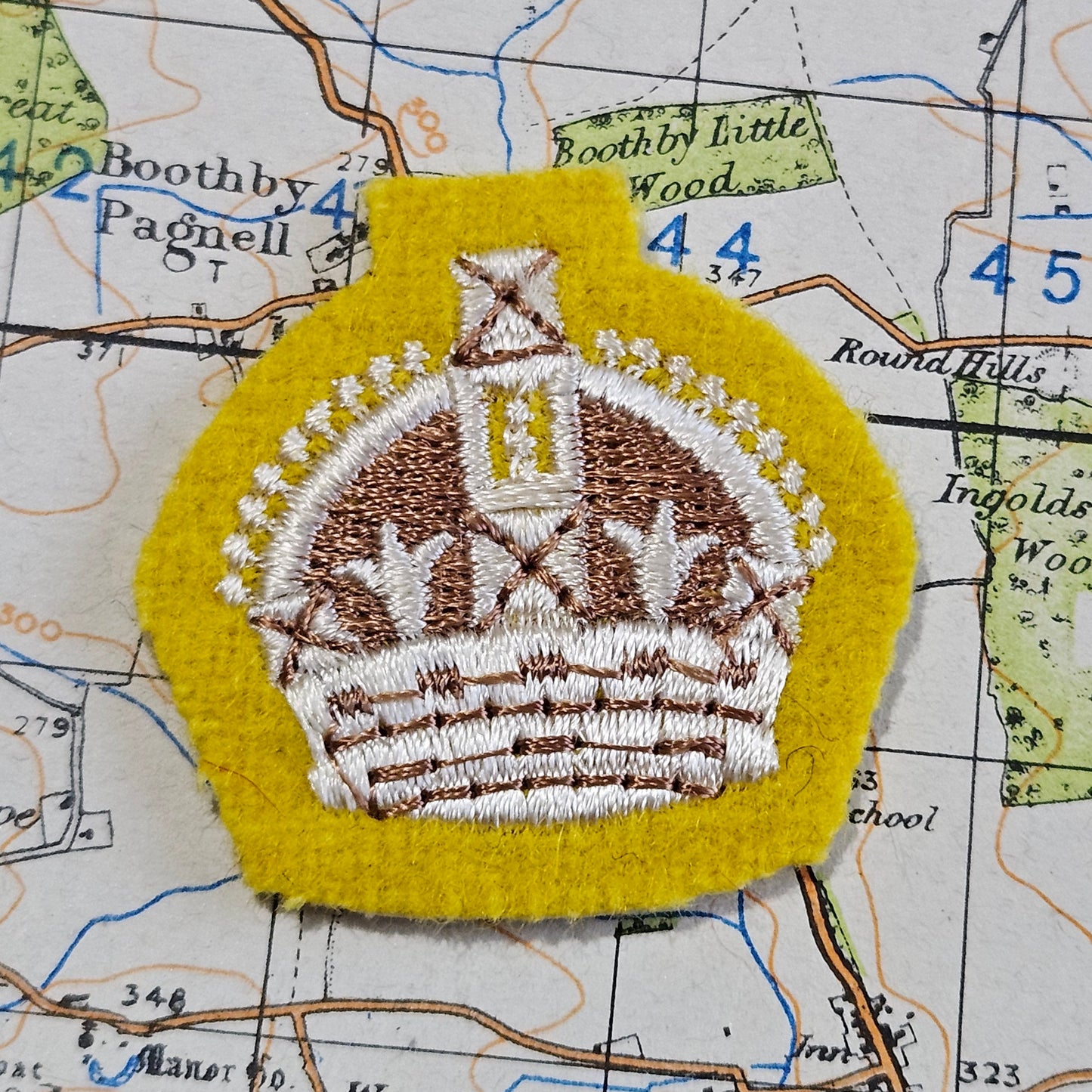 British Army Issue No.1 & 2 Dress Rank Crown Patch.