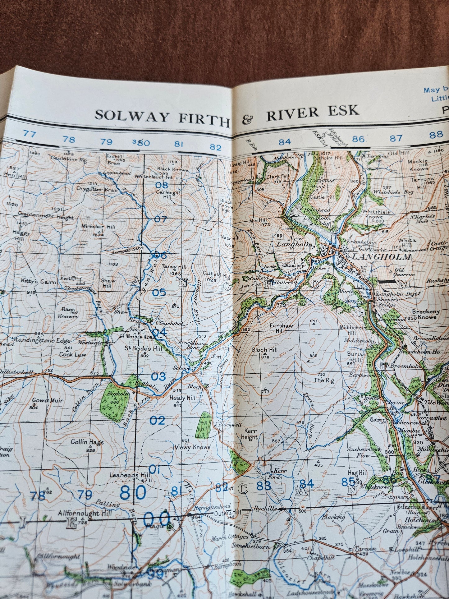 WW2 Ordnance Survey Map - Solway Firth & River Esk, 1940.