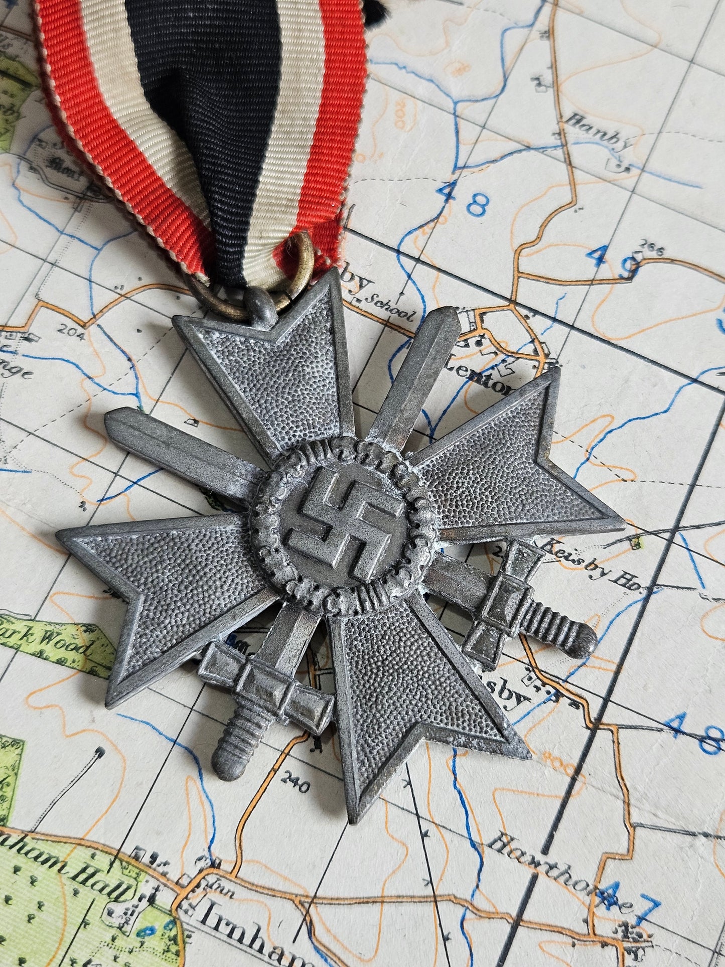 WW2 German War Merit Cross with Swords. 113 - Hermann Aurich