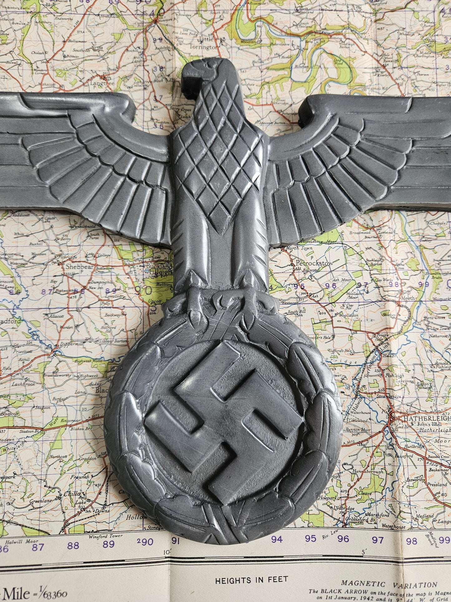 Replica WW2 German imperial eagle (Reichsadler) Wall Display Plaque.