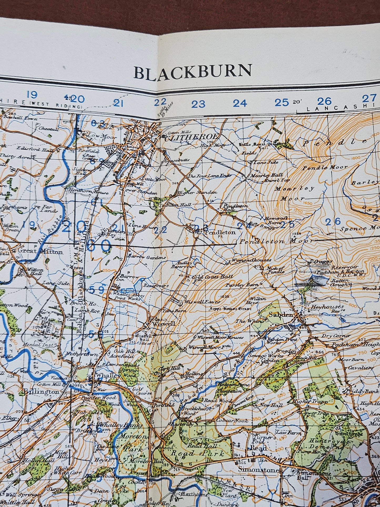 WW2 Ordnance Survey Map - Blackburn, 1940.