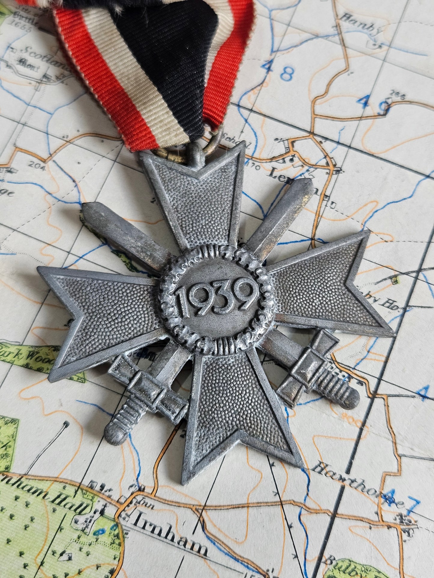 WW2 German War Merit Cross with Swords. 113 - Hermann Aurich