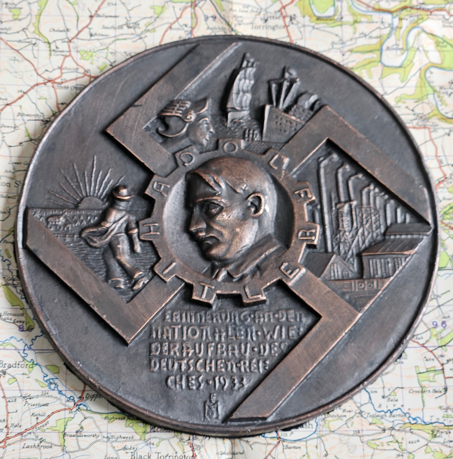 Replica Ww2 German, Nazi display plaque, Adolf hitler.