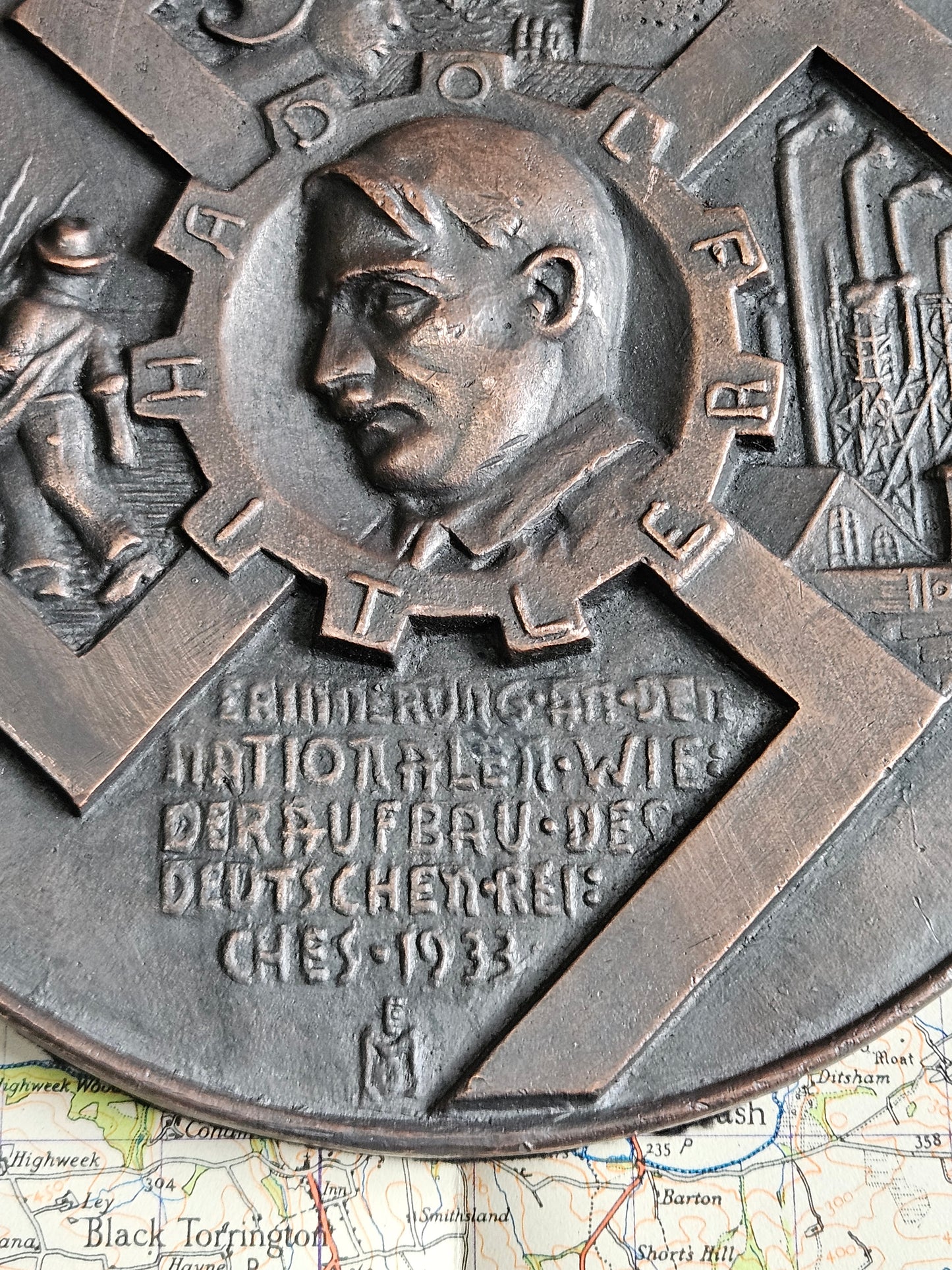 Replica Ww2 German, Nazi display plaque, Adolf hitler.