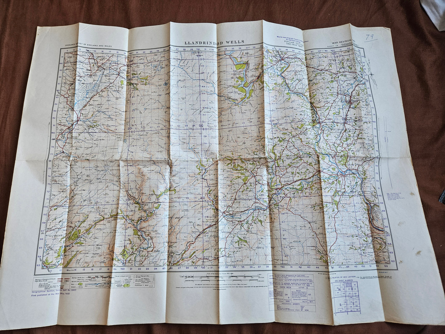 WW2 Ordnance Survey Map - Llandrindod Wells, 1940.