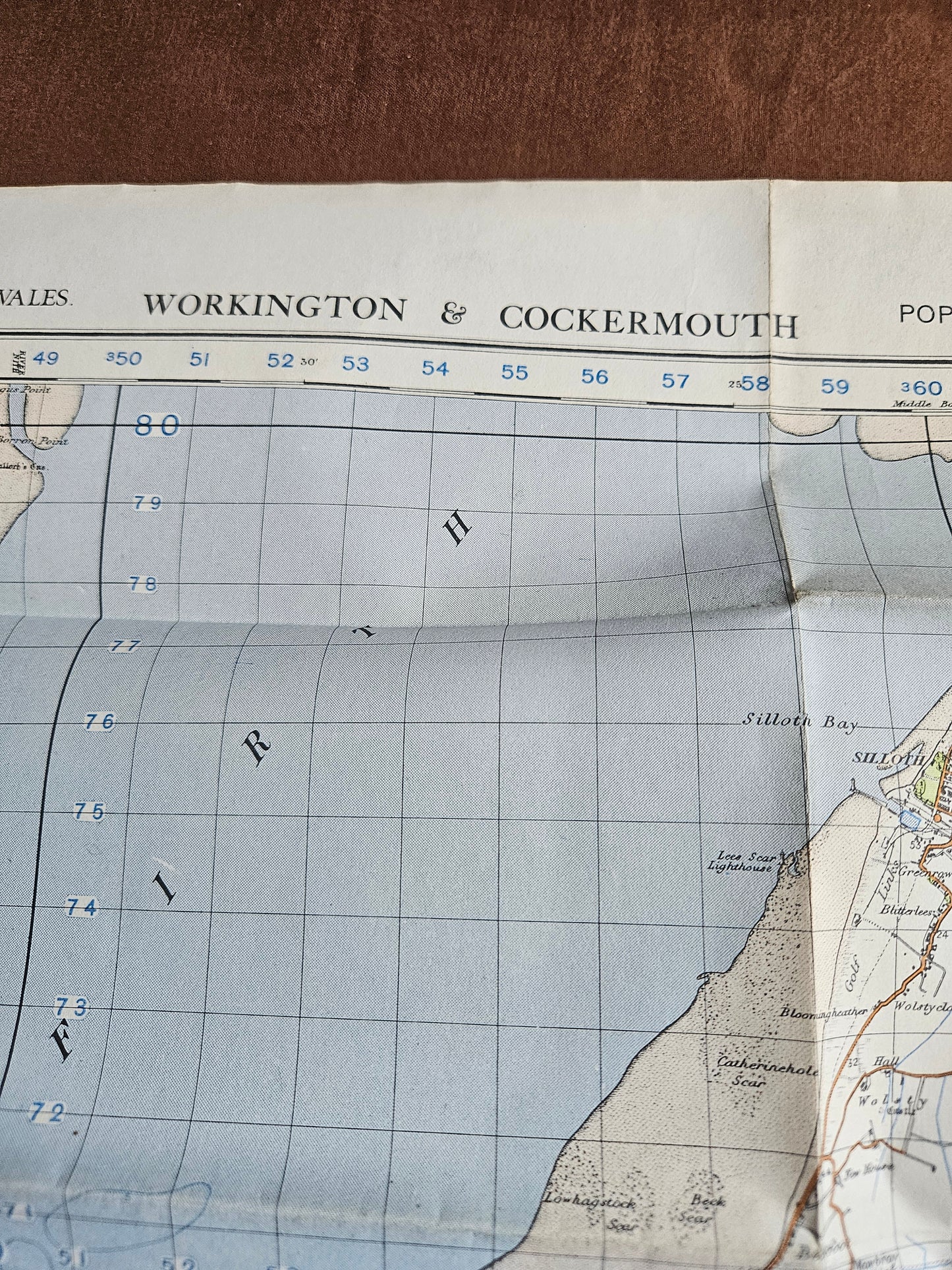 WW2 Ordnance Survey Map - Workington & Cockermouth, 1940.