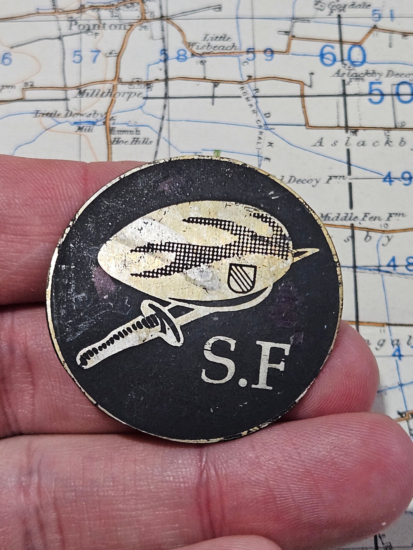 Vietnam War Tinny "Beer Can" Badge - Special Forces.