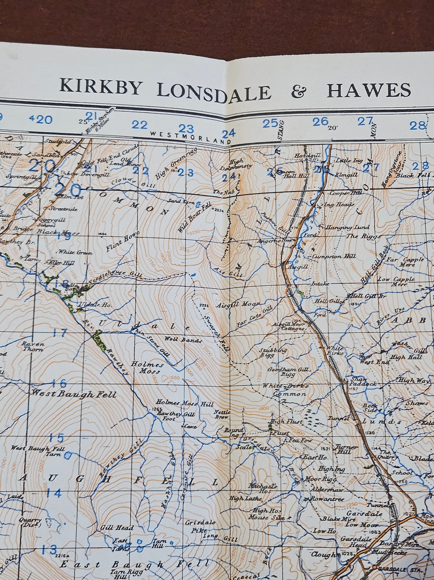 WW2 Ordnance Survey Map - Kirkby Lonsdale & Hawes, 1940.