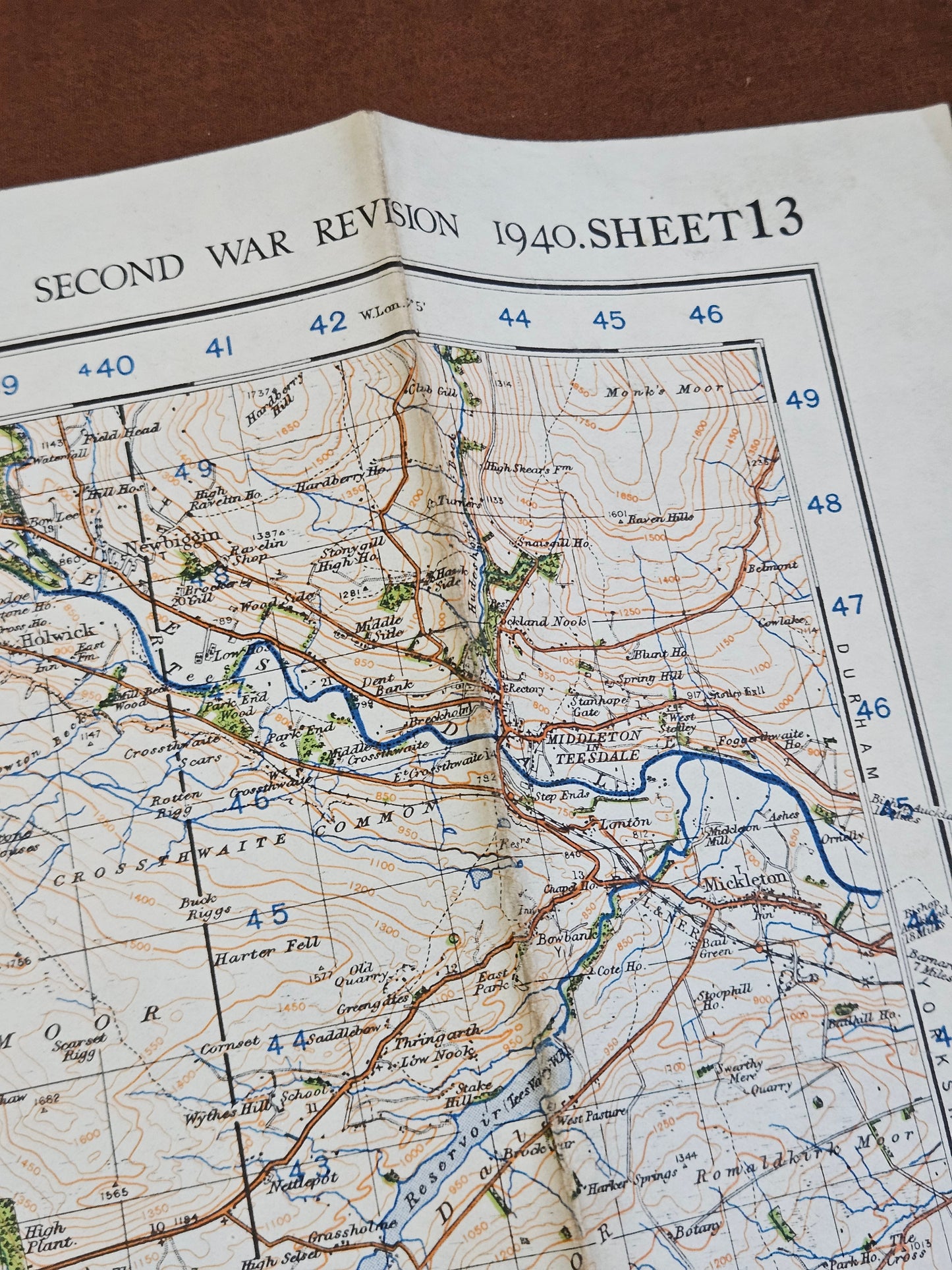 WW2 Ordnance Survey Map - Kirkby Stephen & Appleby, 1940.