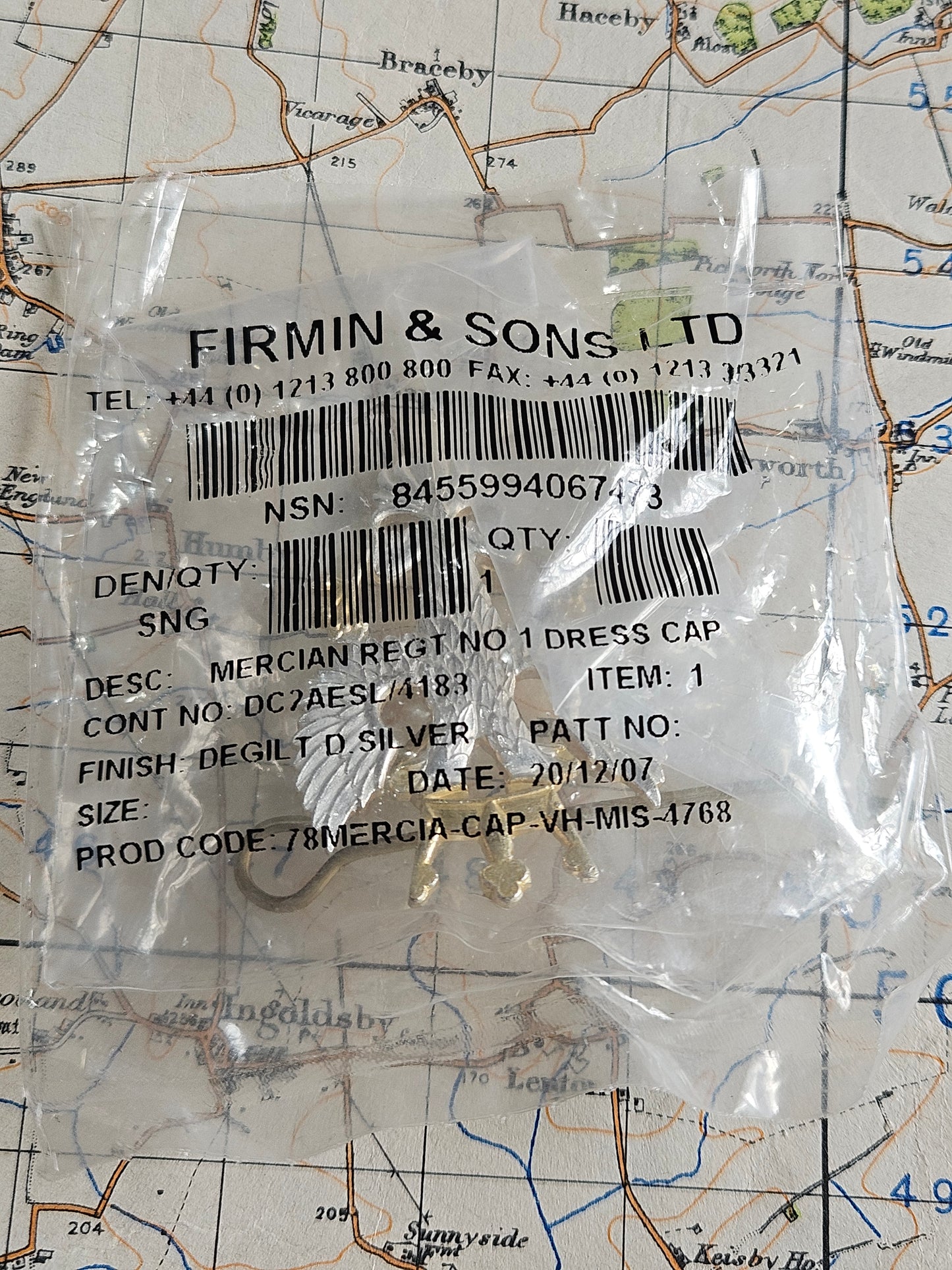 Mercian Regiment No 1 Dress Cap Badge by Firmin & Sons LTD