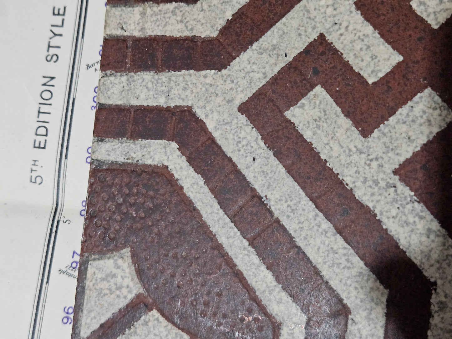 Rare German FLOOR Tile with Swastika - German maker:
Villeroy & Boch Mettlach.
