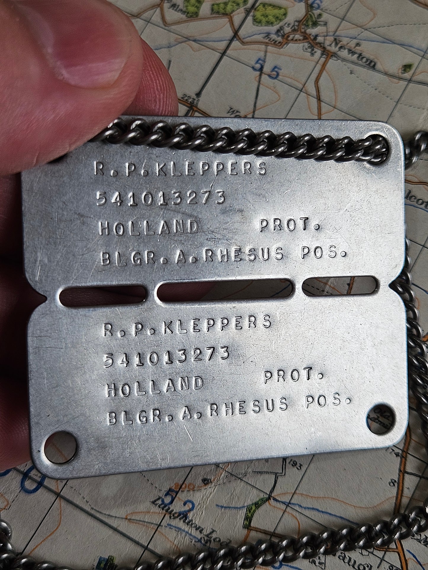 C.WW2/Post-War Dutch Army Soldier’s Dog Tags