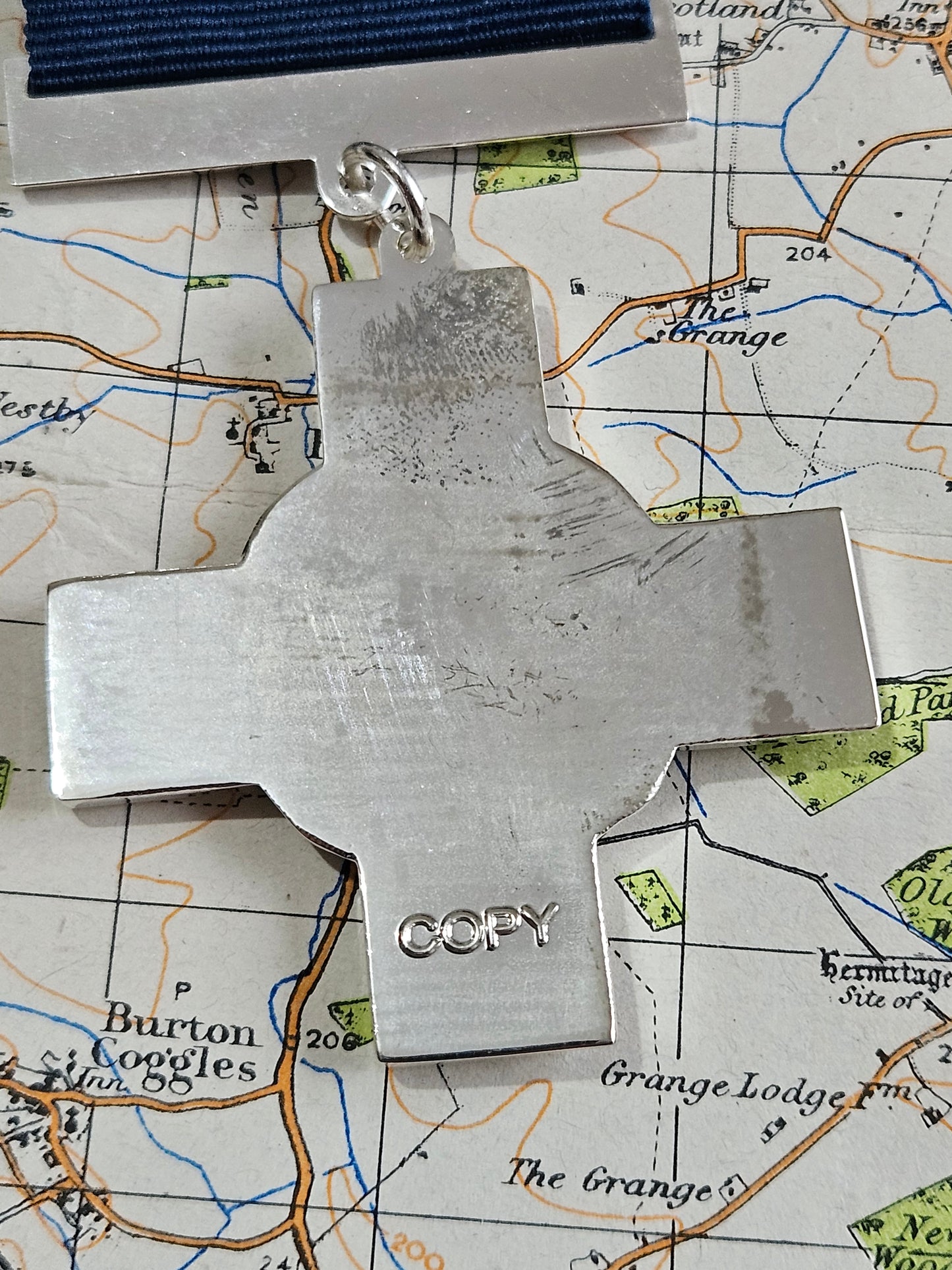 Full Size Replica George Cross Medal & Ribbon. Gallantry.