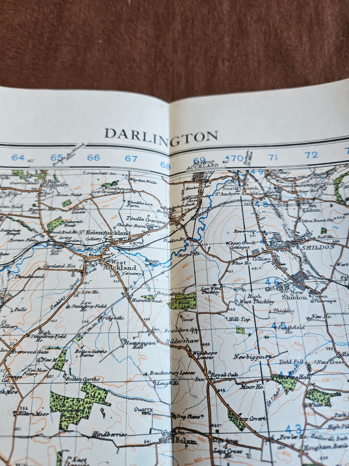 WW2 Ordnance Survey Map - Darlington, 1940.