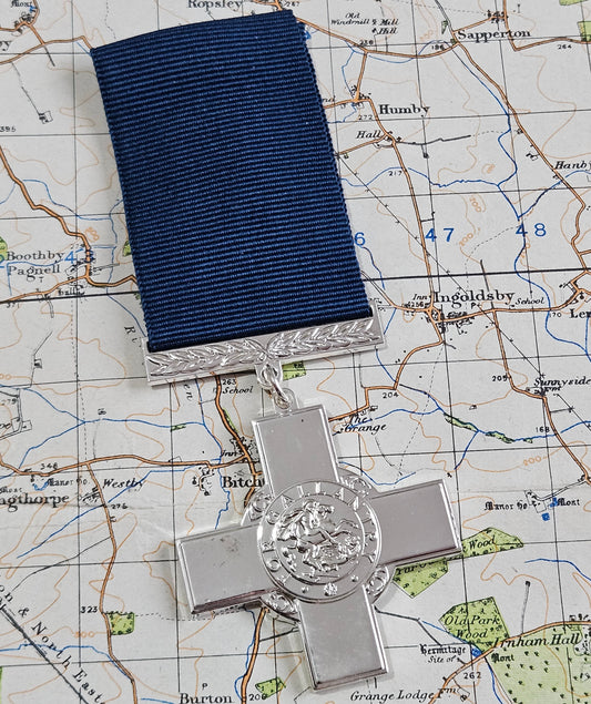 Full Size Replica George Cross Medal & Ribbon. Gallantry.