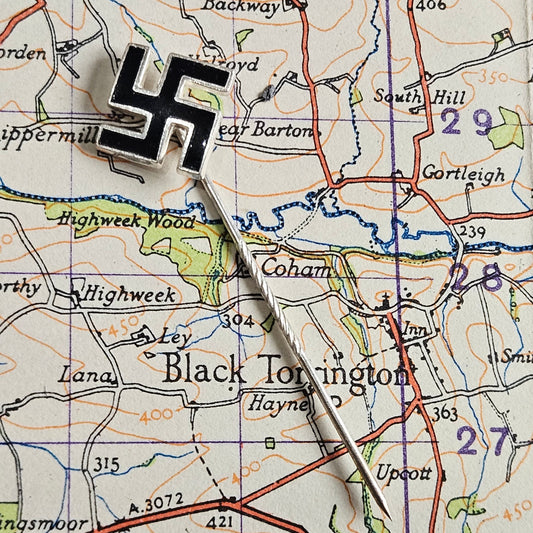 REPLICA WW2 German Swastika Stick Pin, Badge.