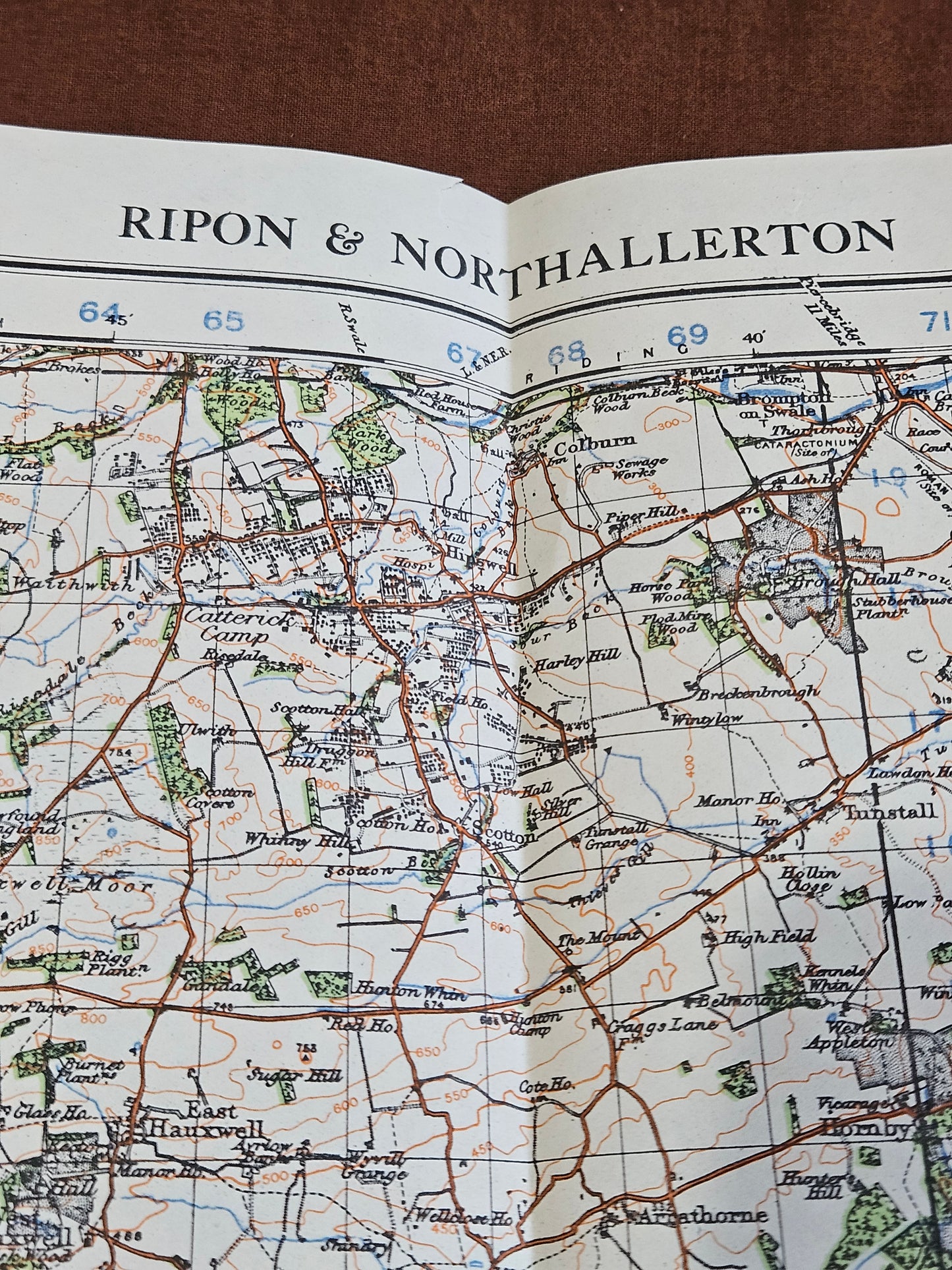 WW2 Ordnance Survey Map - Ripon & Northallerton, 1940.