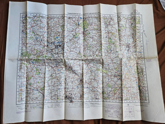 WW2 Ordnance Survey Map - Northwich & Macclesfield, 1940.