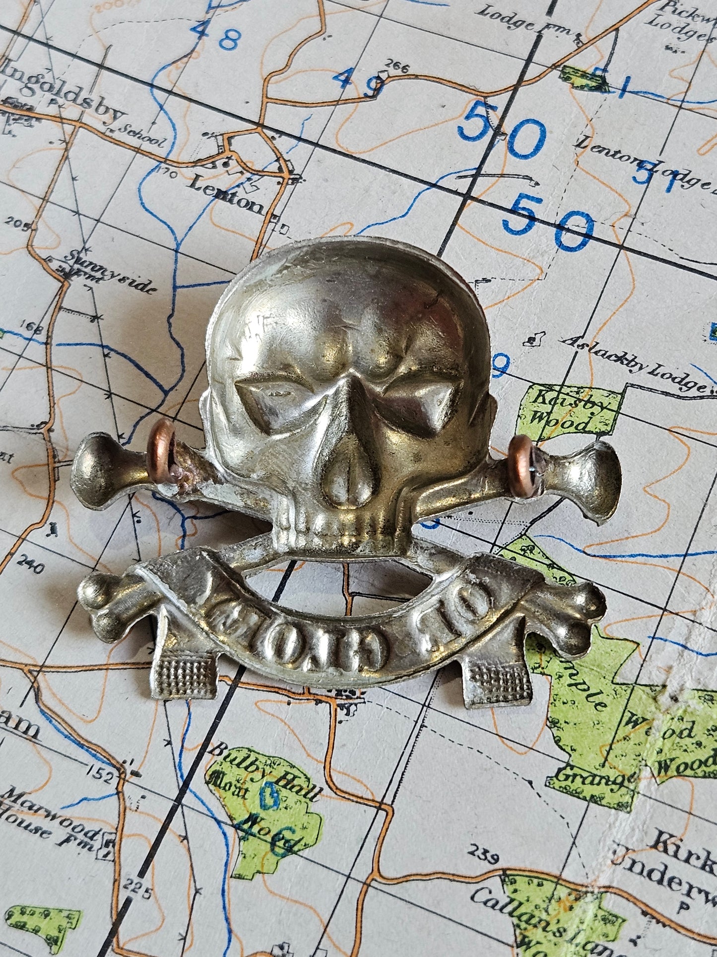 17th/21st Lancers Cap Badge (2 Lug fitting) Regimental Cap Badge