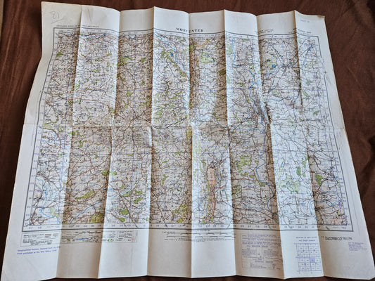 WW2 Ordnance Survey Map - Worcester, 1940.