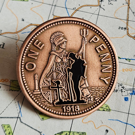 1918 Penny Pin Badge.