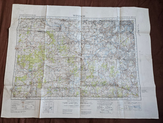 WW2 Ordnance Survey Map - Windsor, 1940.