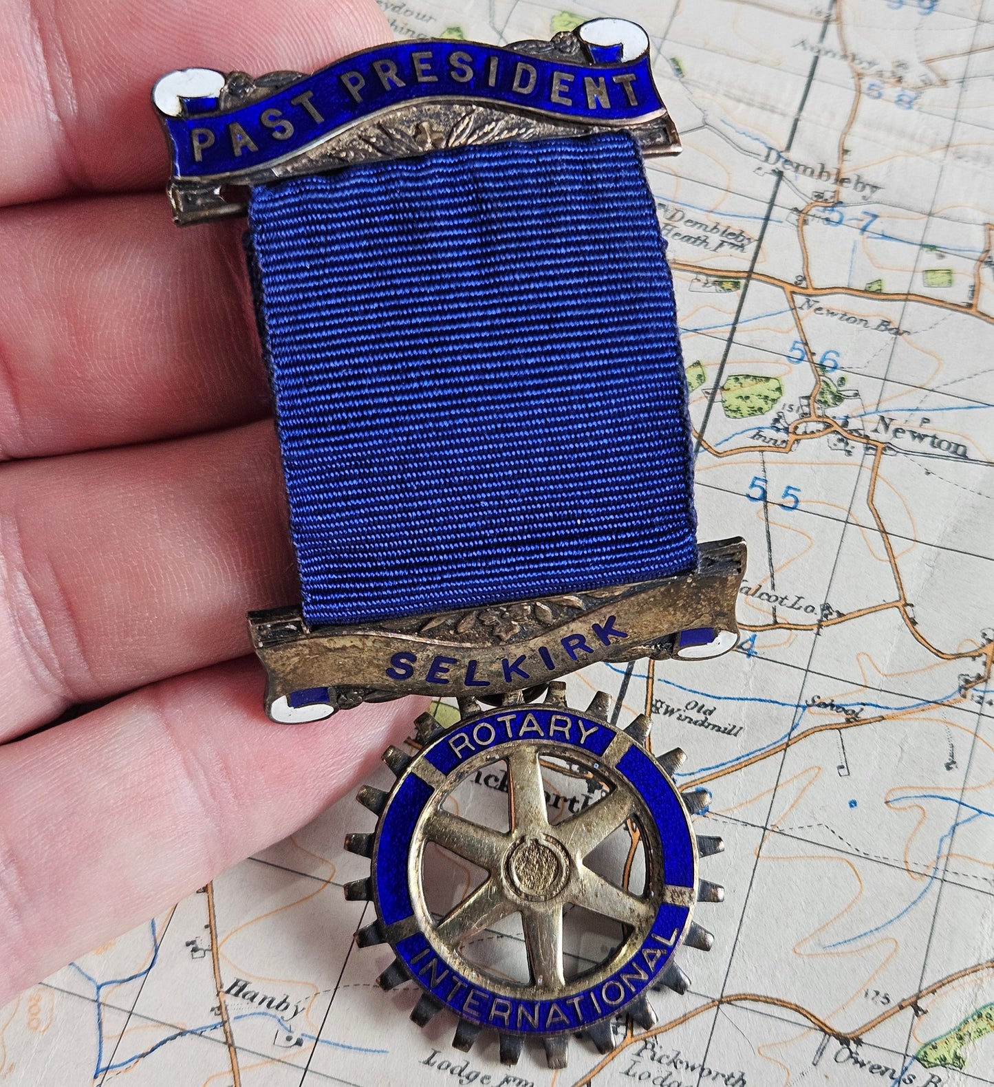 Vintage Rotary International Past President Selkirk Silver Hallmark Medal