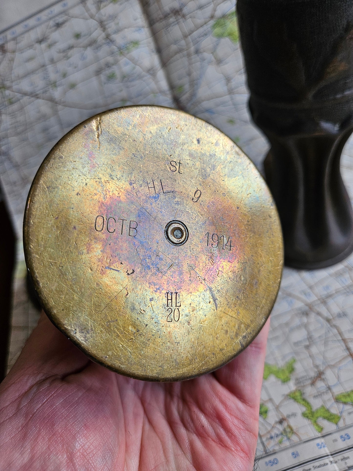 WW1 German Trench Art Vase Pair.