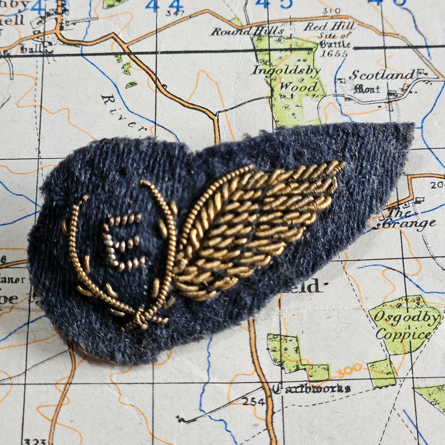 British: Royal Air Force “Engineers” bullion wire woven brevet.