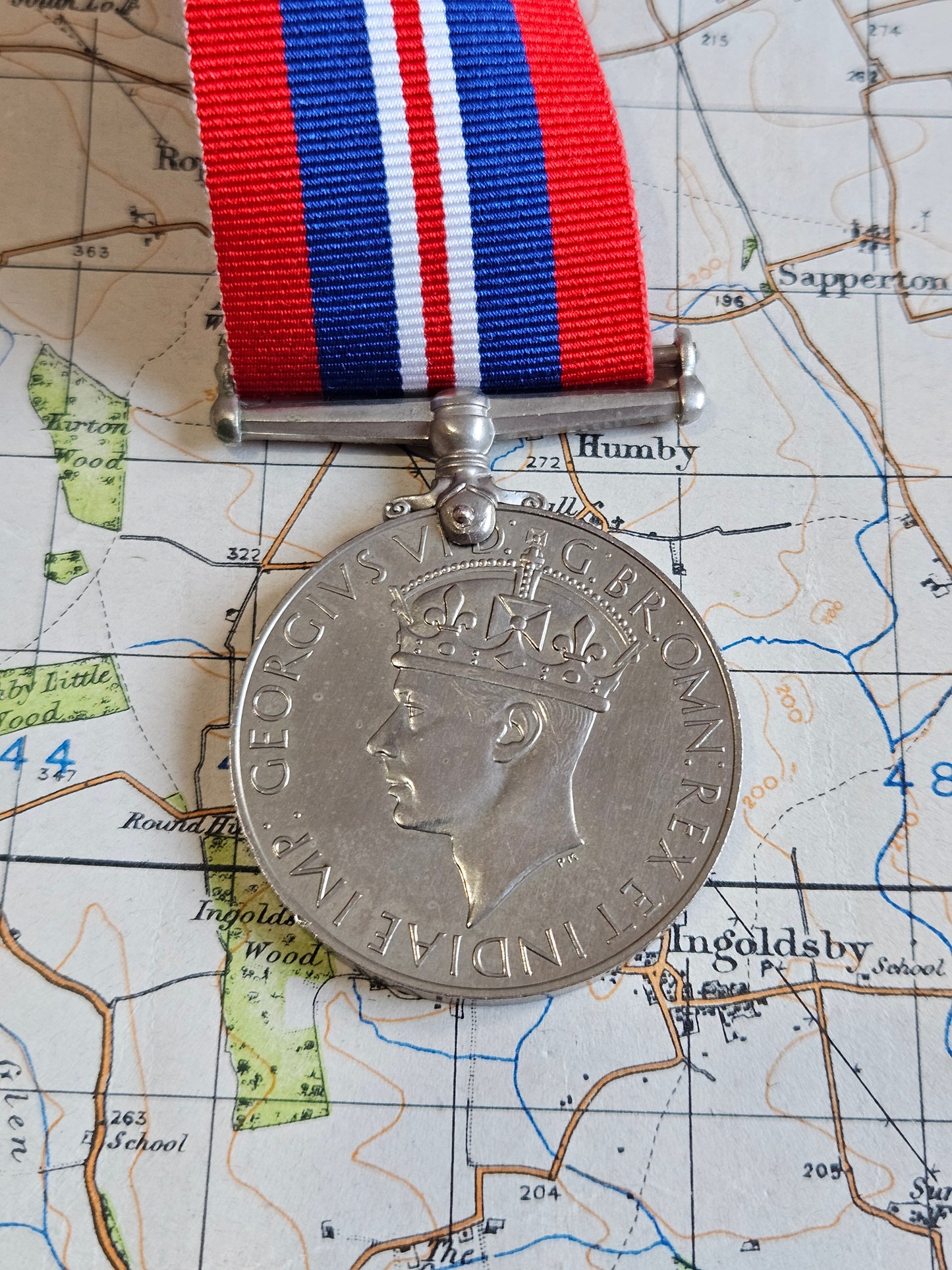 Original WW2 1939/45 War Medal with ribbon.