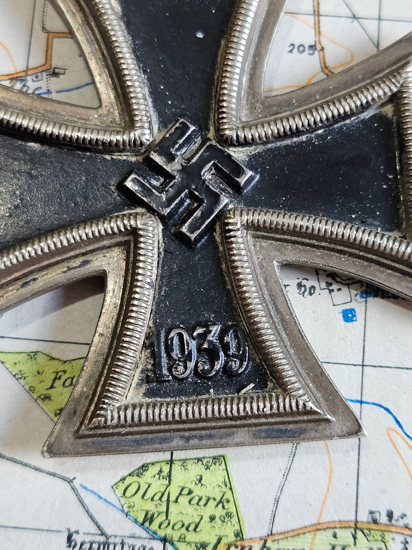 Original WW2 German, Nazi Iron Cross 2nd Class medal, unmarked.
