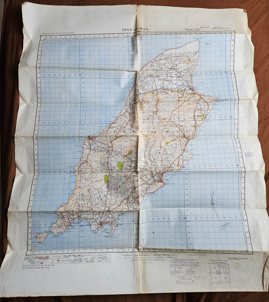 WW2 Ordnance Survey Map - Isle of Man, 1940.