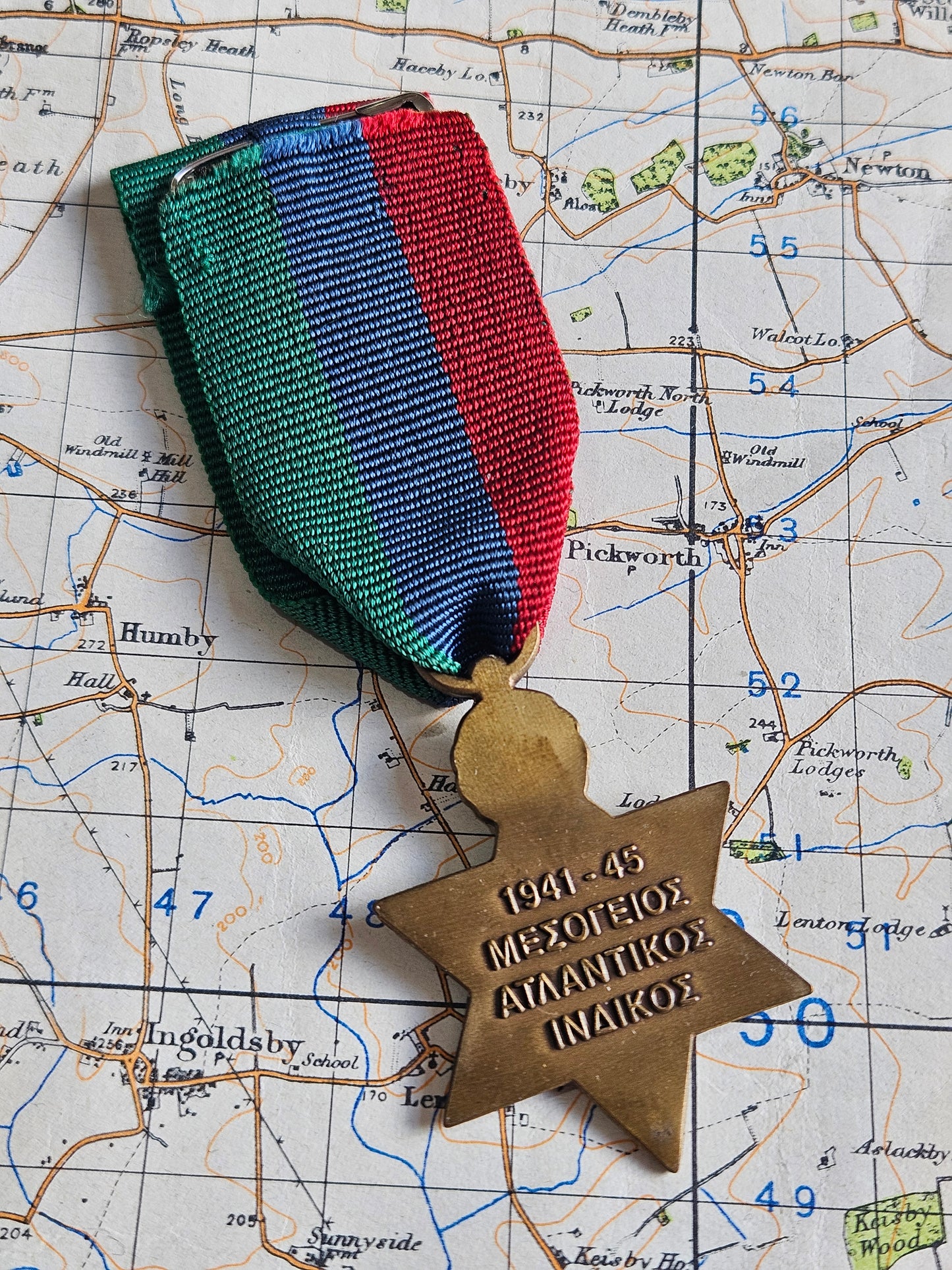 Greece, Greek Navy War Medal 1941-45, Star. Full Size In Box.