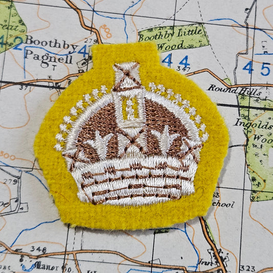 British Army Issue No.1 & 2 Dress Rank Crown Patch.