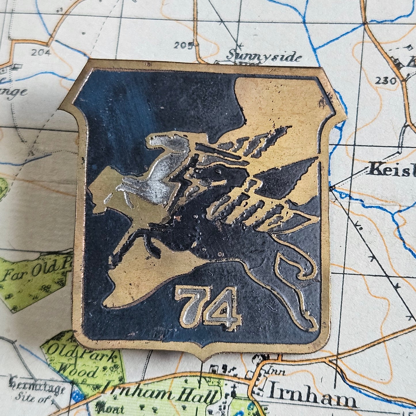 Vietnam War Tinny Badge - 74th TACTICAL - Protect the Sky, Saigon Air.